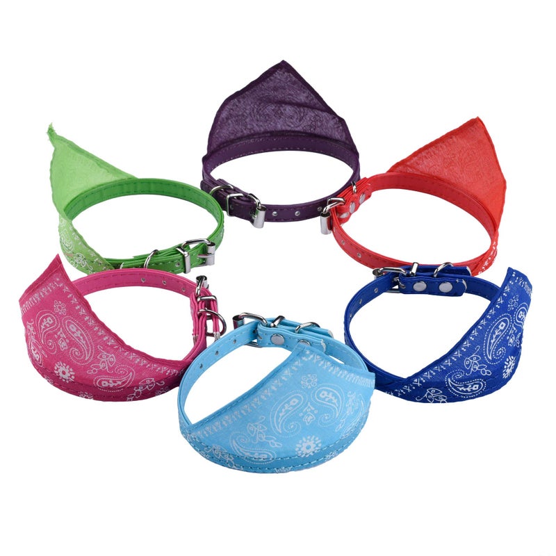 CM Cosmos Pet Bandana Puppy Dog Scarf Collar Neckchief with Adjustable Buckle for Dog Cat Decoration Pack of 6 (Small) - Image 3